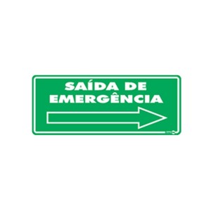 Placa em Poliestireno Saída de Emergência PS-115