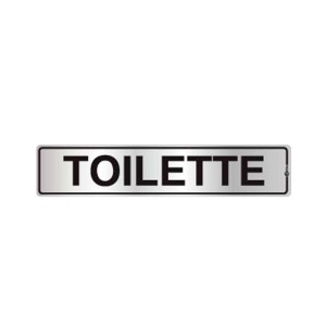 Placa Inox Toilette 30x6.5