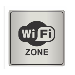 Placa Inox Wifi 15x15